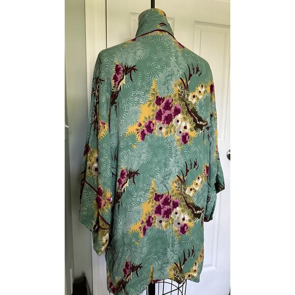 FLOREAT Loved By Anthropologie Women's Floral Rayon Kimono Jacket Size XS/S - Picture 6 of 16
